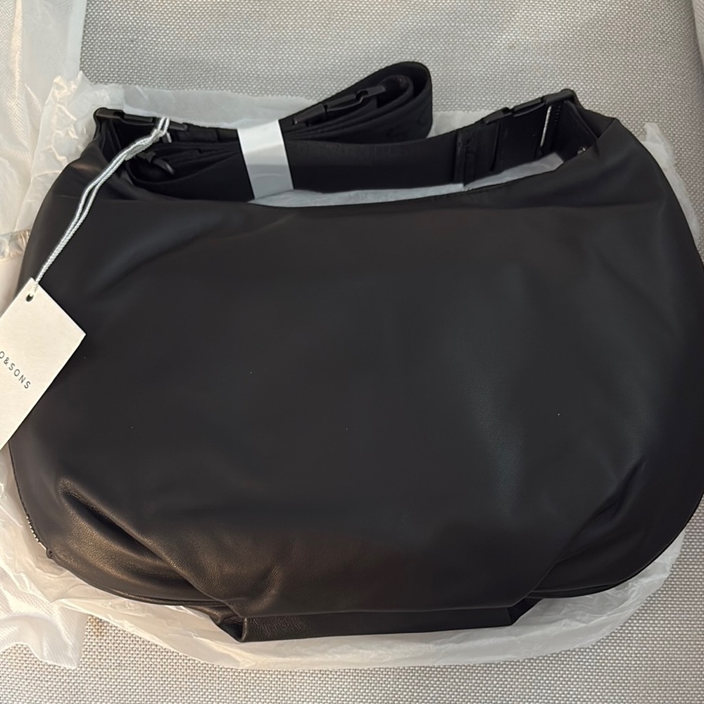 Sleek Black Crossbody Bag NWT
